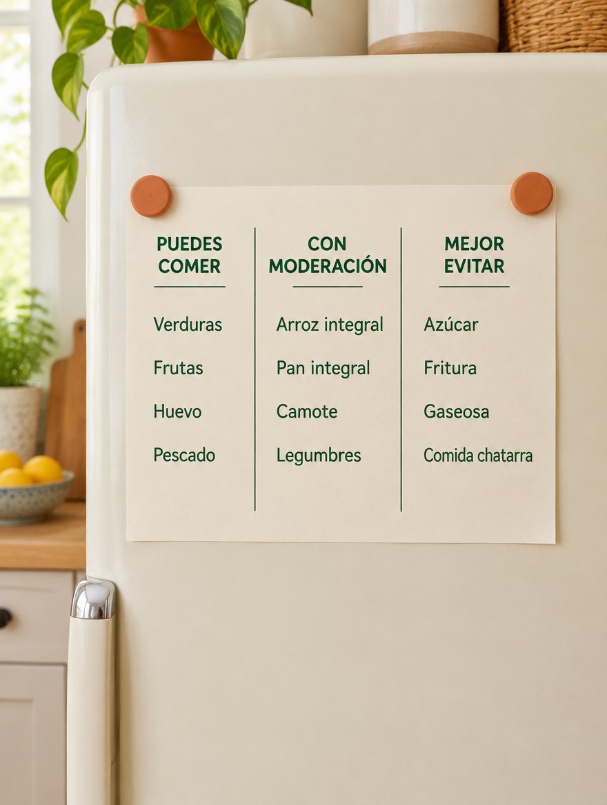 La hoja del refrigerador impresa